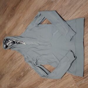 (M) Burberry London V Neck Hoodie Lightweight Casual Neutral Minimalist Comfy